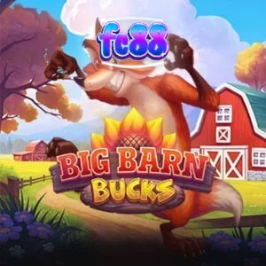Giao diện trò chơi Big Barn Bucks với phong cách nông trại tươi sáng
